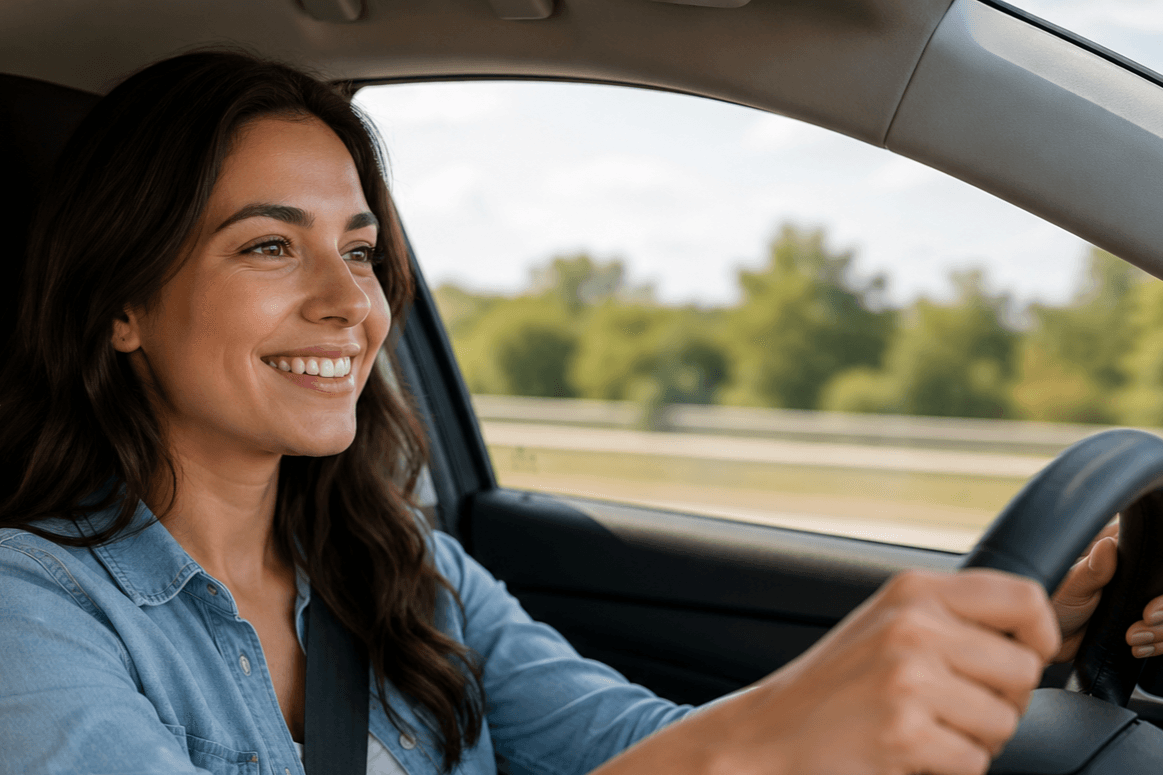Woman driving